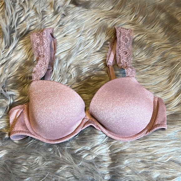 aerie Other - Aerie “Real Happy” Lace Strap Shimmer Bra